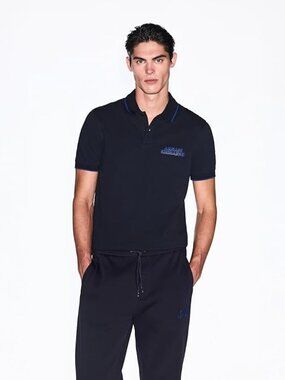 Armani Exchange Black Polo Small